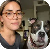 Jordan Perez with Mr. B (ESA)